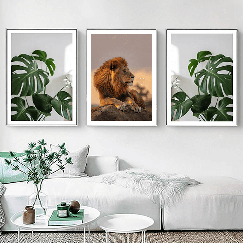 Impressão artística do Rei da Selva - 2 cores