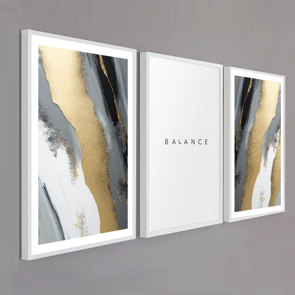 Minimalistischer Gold (1) Abstrakter Kunstdruck