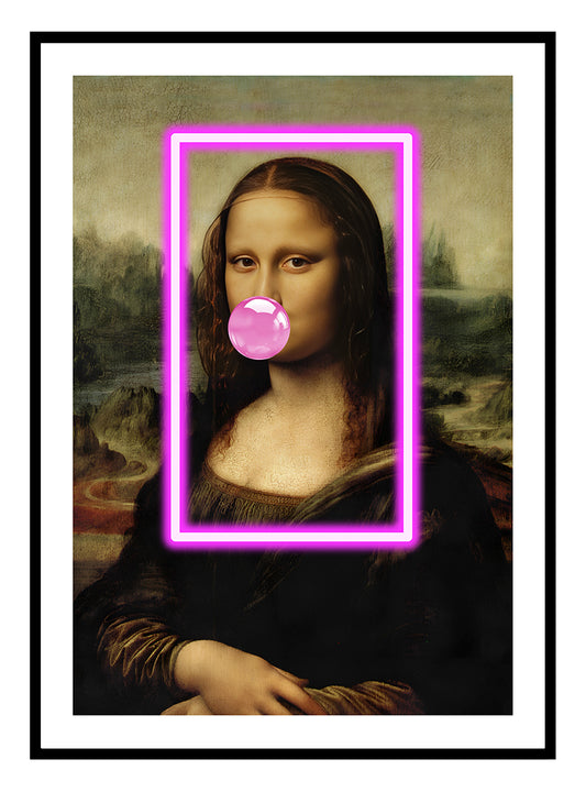Mona Lisa Neon Art Print