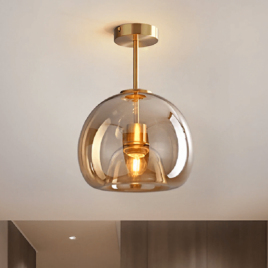 Modern Amber glass pendant light, ceiling light
