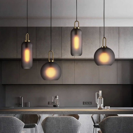 Urban Smoked Glass Pendant Light