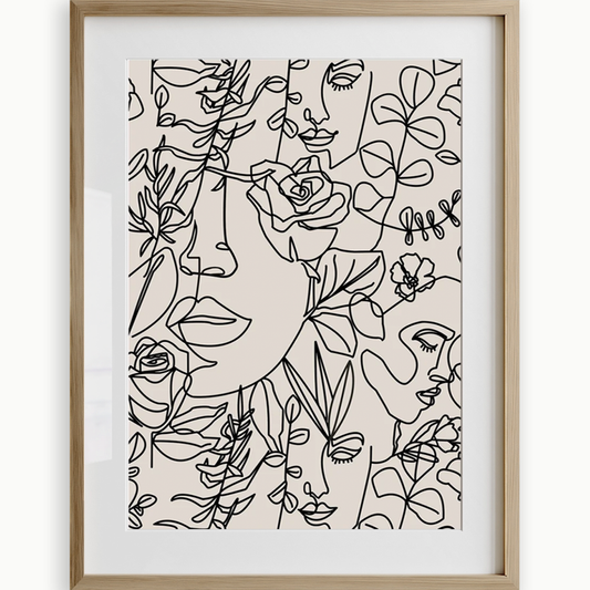 Stampa artistica a linea giardino bohémien