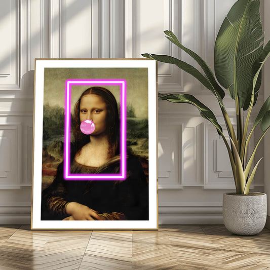 Mona Lisa Neon Art Print