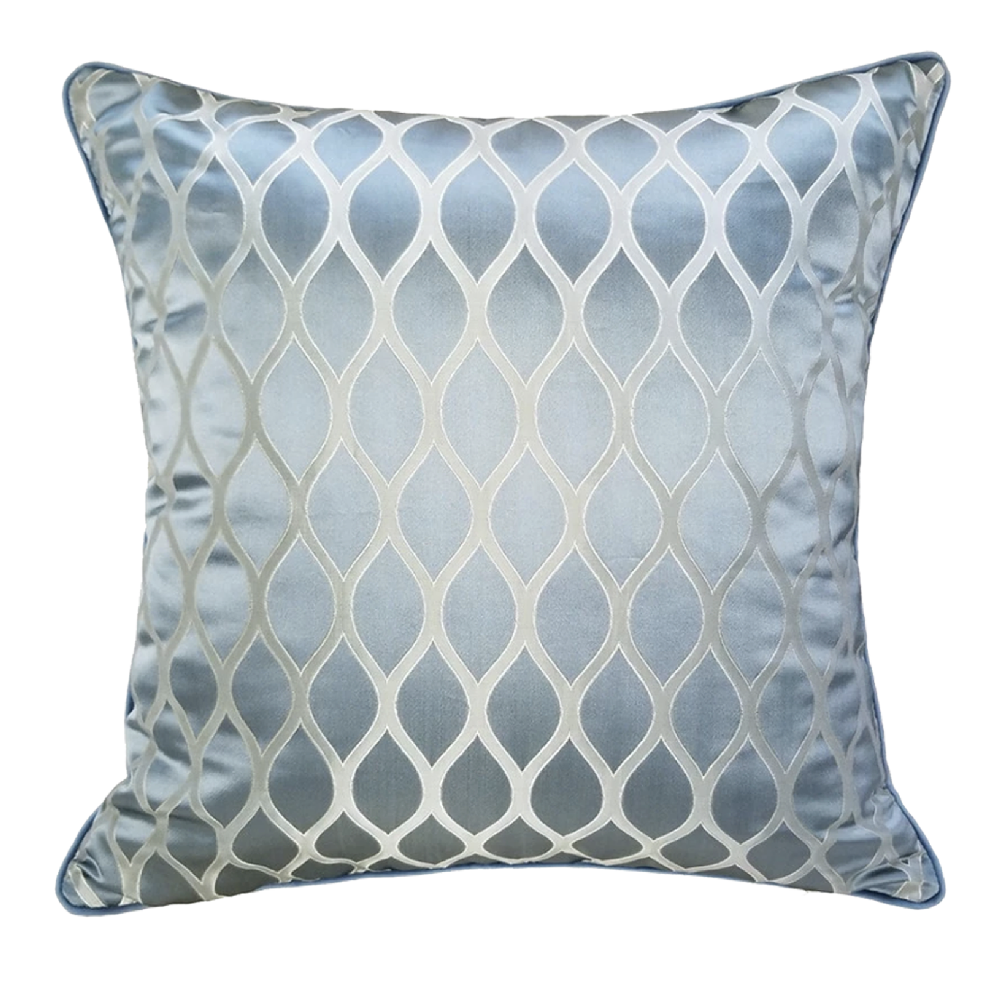 Aqua Velvet Shimmer Cushion - 45 x 45cm - Jasmine and Jade Interiors
