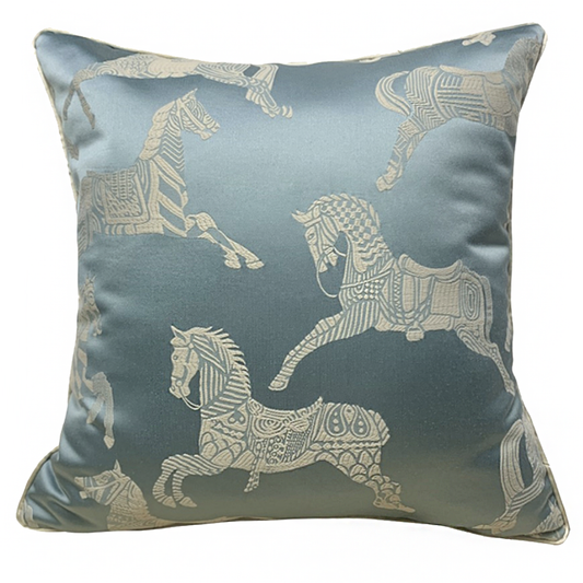 Jacquard Woven Horse Cushion - 45 x 45cm - Jasmine and Jade Interiors