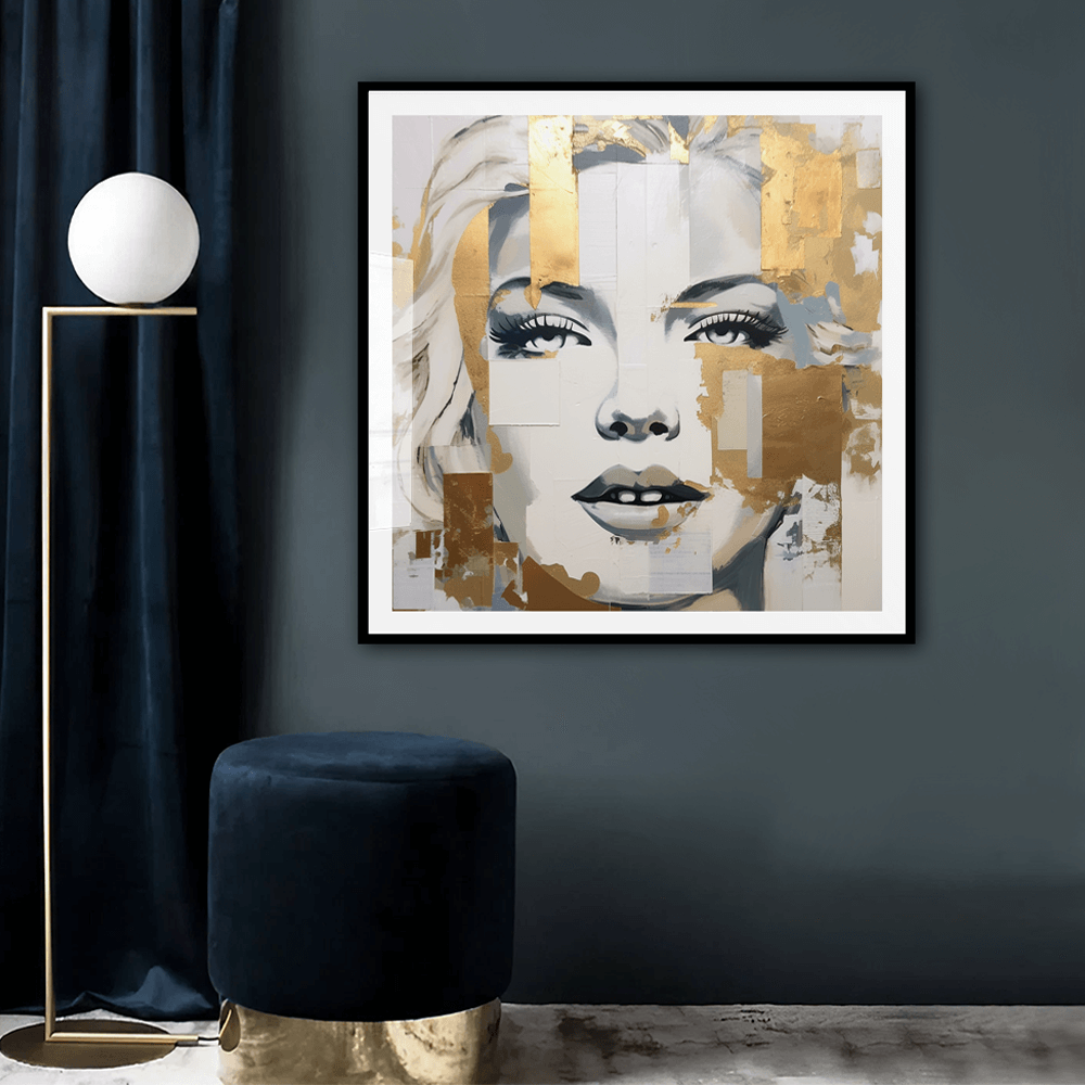 Goldenes Mädchen (D) Abstrakter Kunstdruck