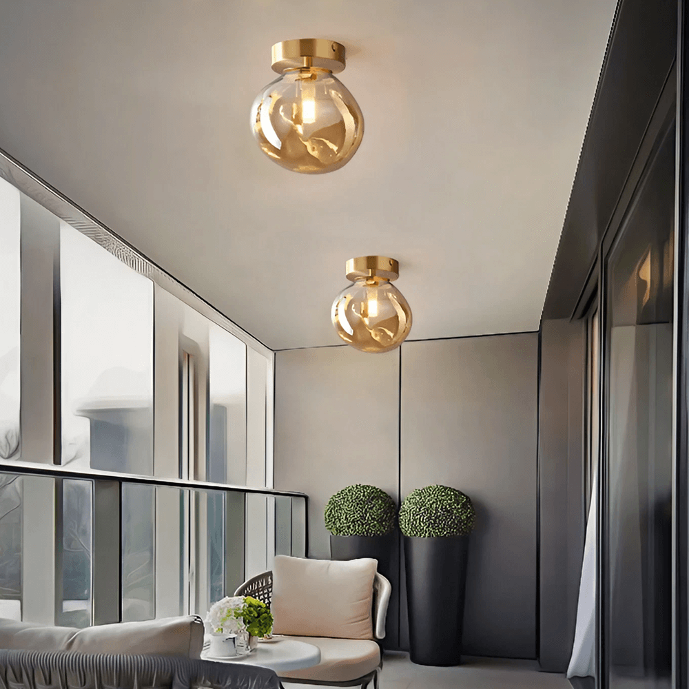 Modern Amber glass pendant light, ceiling light