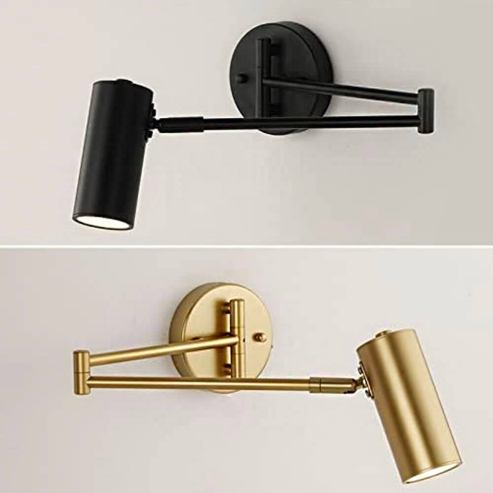 Industrial Adjustable Wall Lamp - Black or Gold