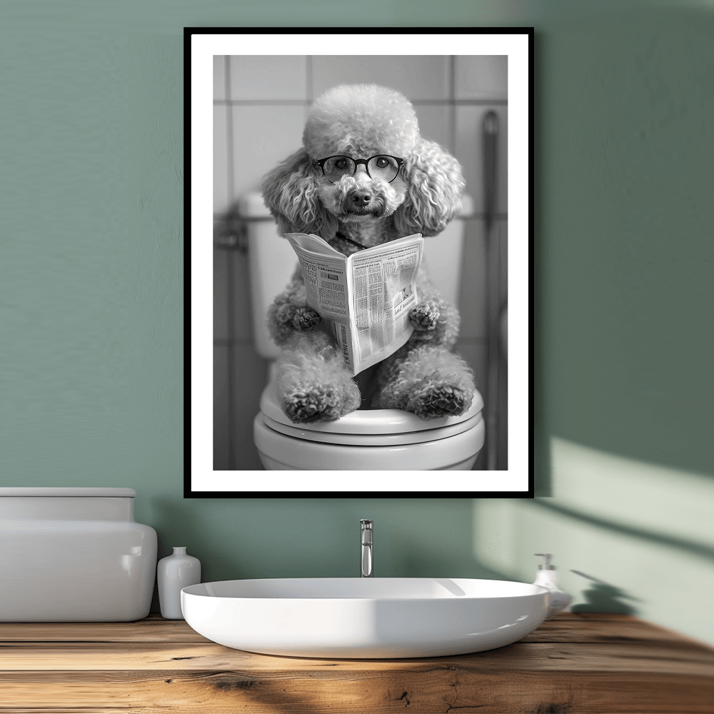 Funny Poodle Dog Art Print