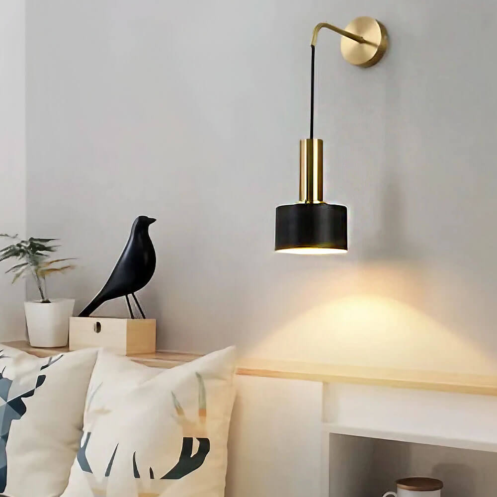 Modernist Wall Lamp - Gold or Black