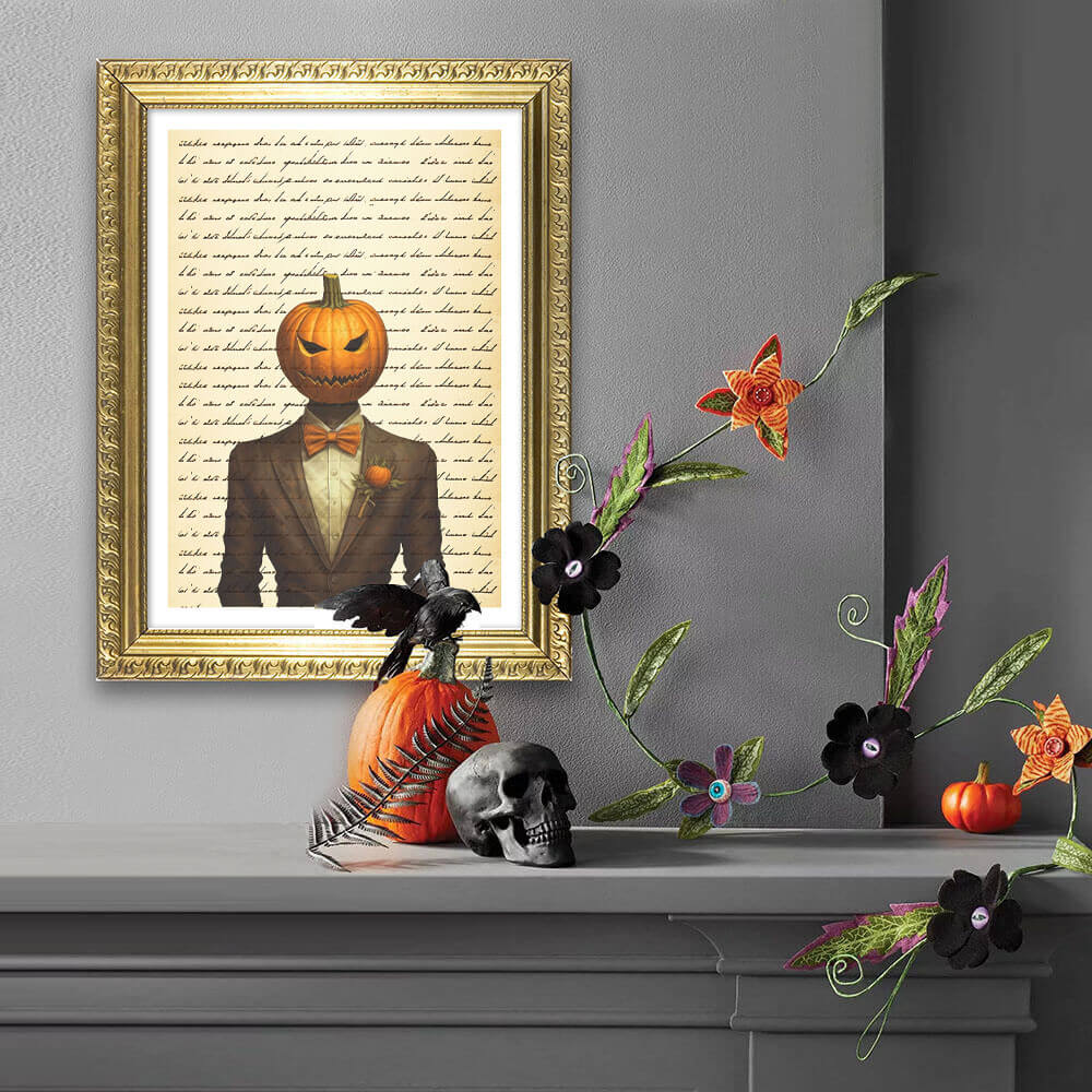Pumpkin Head Art Print