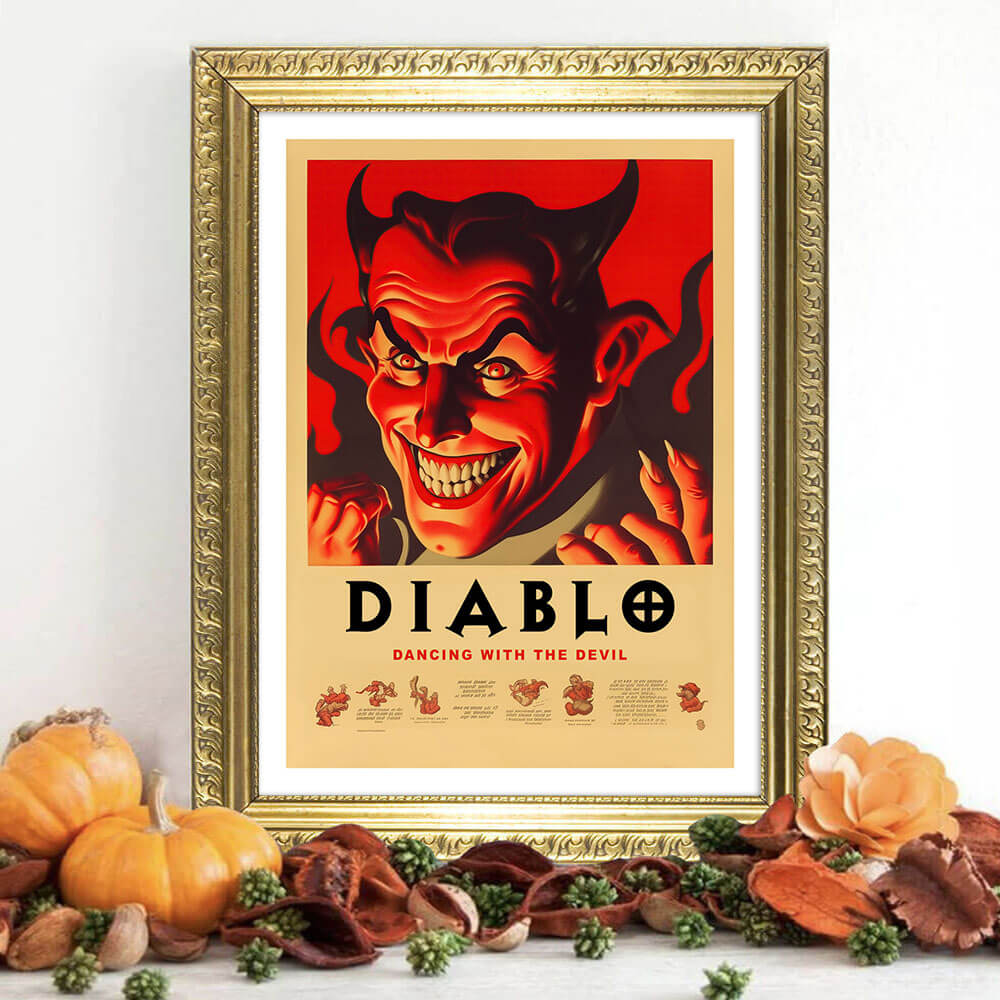 Diablo-Halloween Kunstdruck