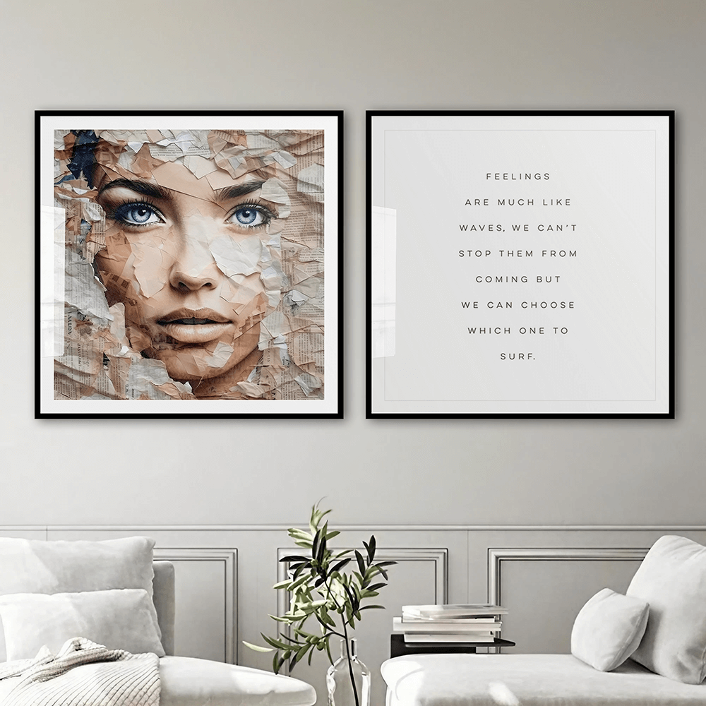 Paper Girl - Abstract Art Print