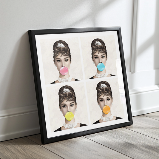 Audrey Hepburn popkonsttryck - gratis utskrivbar konst