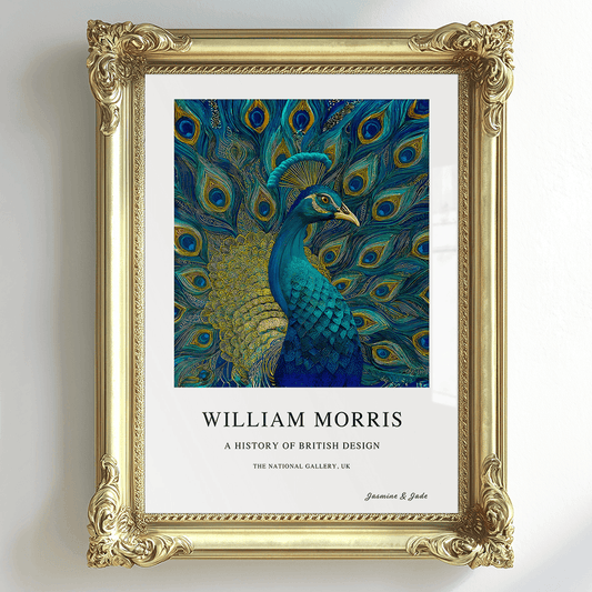 William Morris Inspired, Signed - Peacock Print (A)