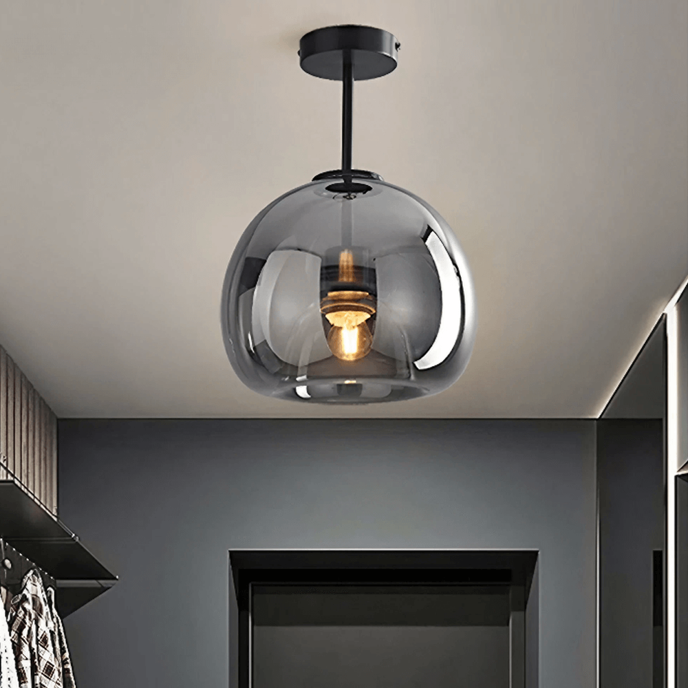Modern smoked glass pendant light, ceiling light