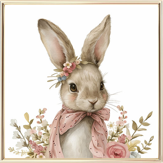 Flower Bunny Art Print
