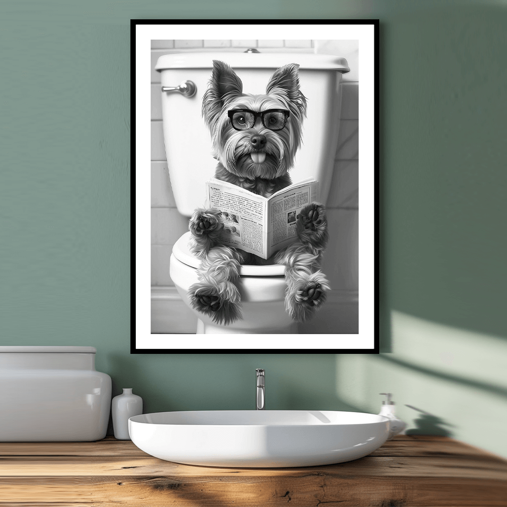 Funny Terrier Dog Art Print
