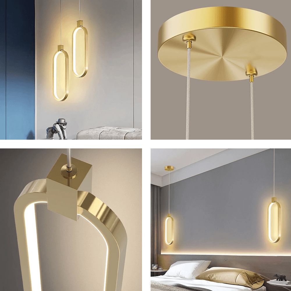 Zäitgenëssesch LED Drop Luuchten - Gold oder Schwaarz