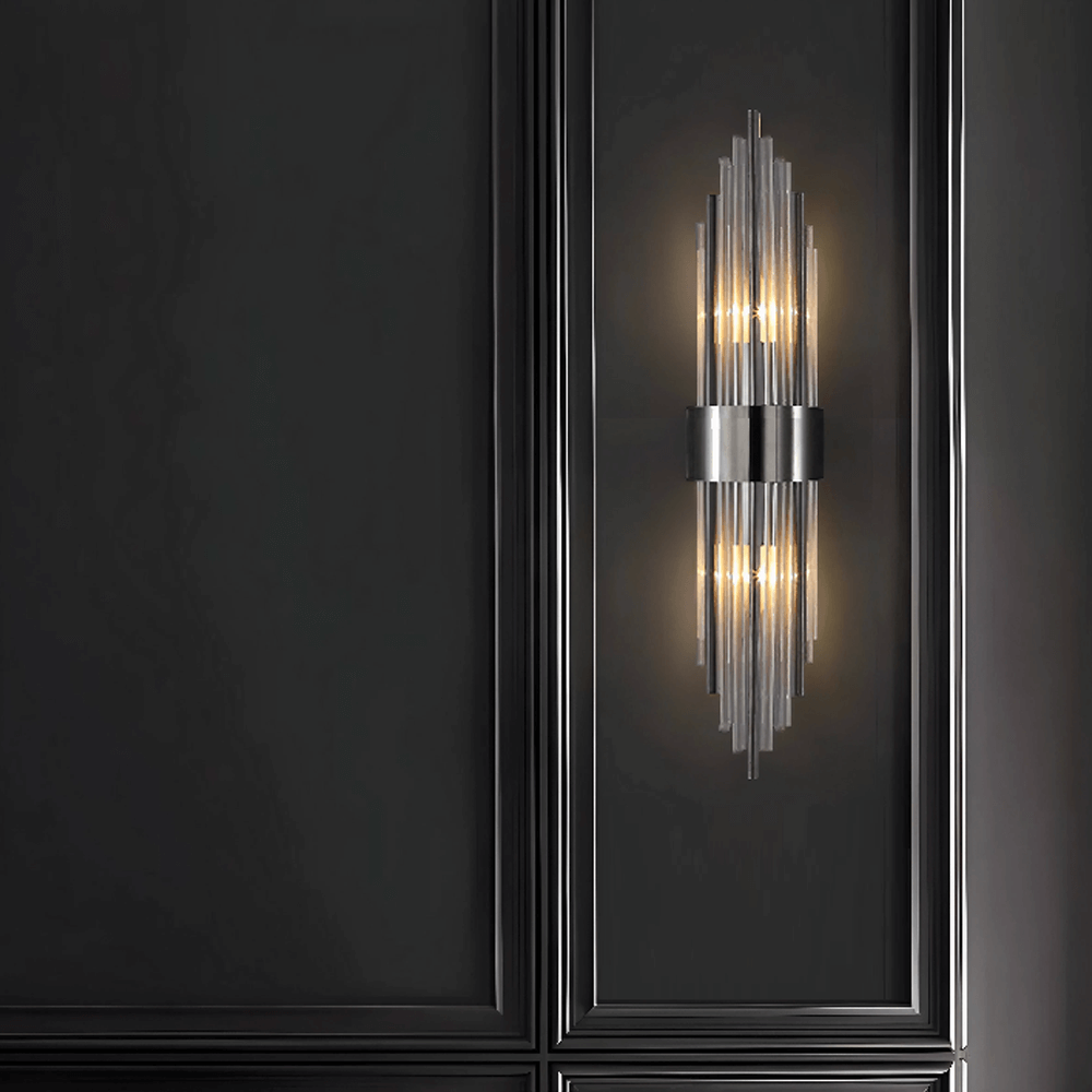 Slim Crystal Wall Lamp - Gold or Black