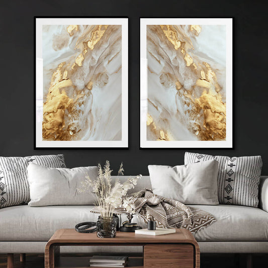 Liquid Gold (A) Abstract Art Print
