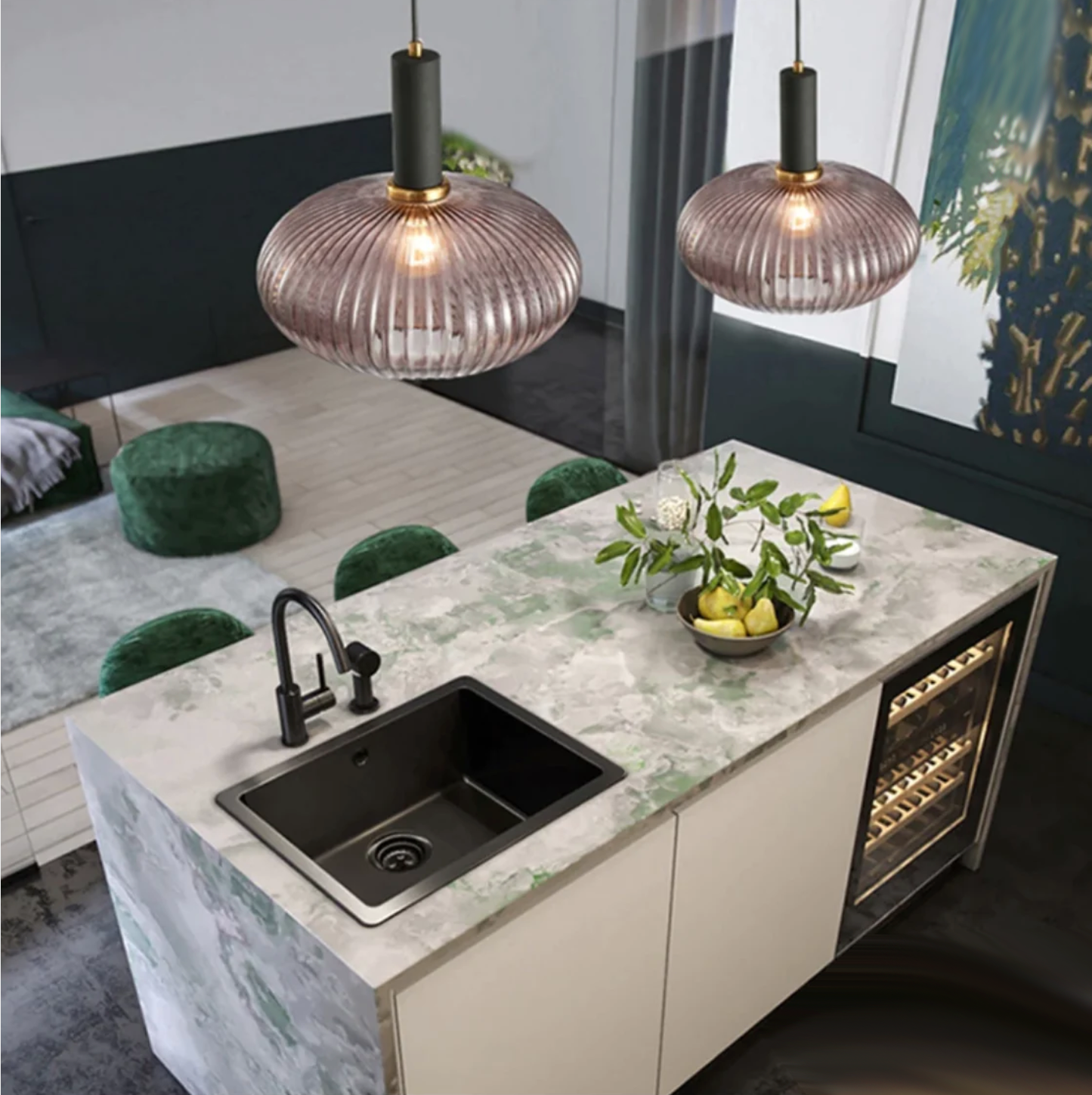 Nordic Colourful Glass Pendant Lights - 4 Colours