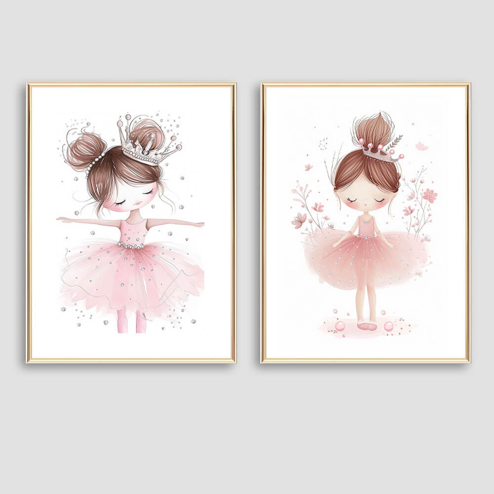 Crystal Ballerina (B) Nursery Art Print