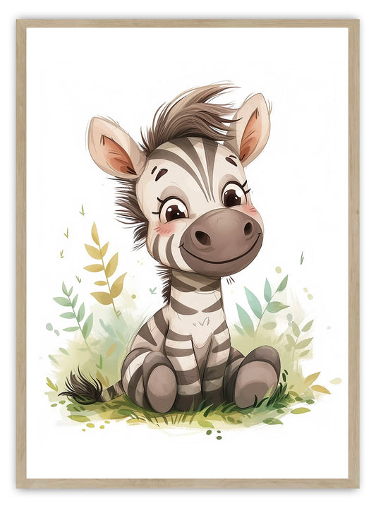 Baby Zebra, Nursery Art Print