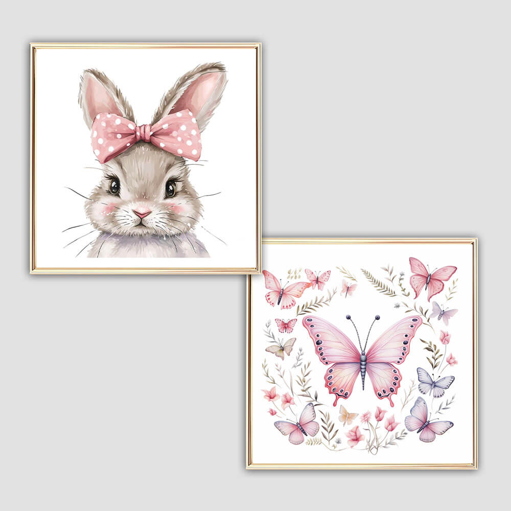 Pink Butterflies Art Print