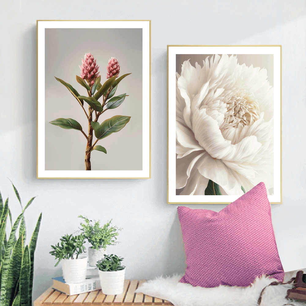 Protea Flowers Art Print