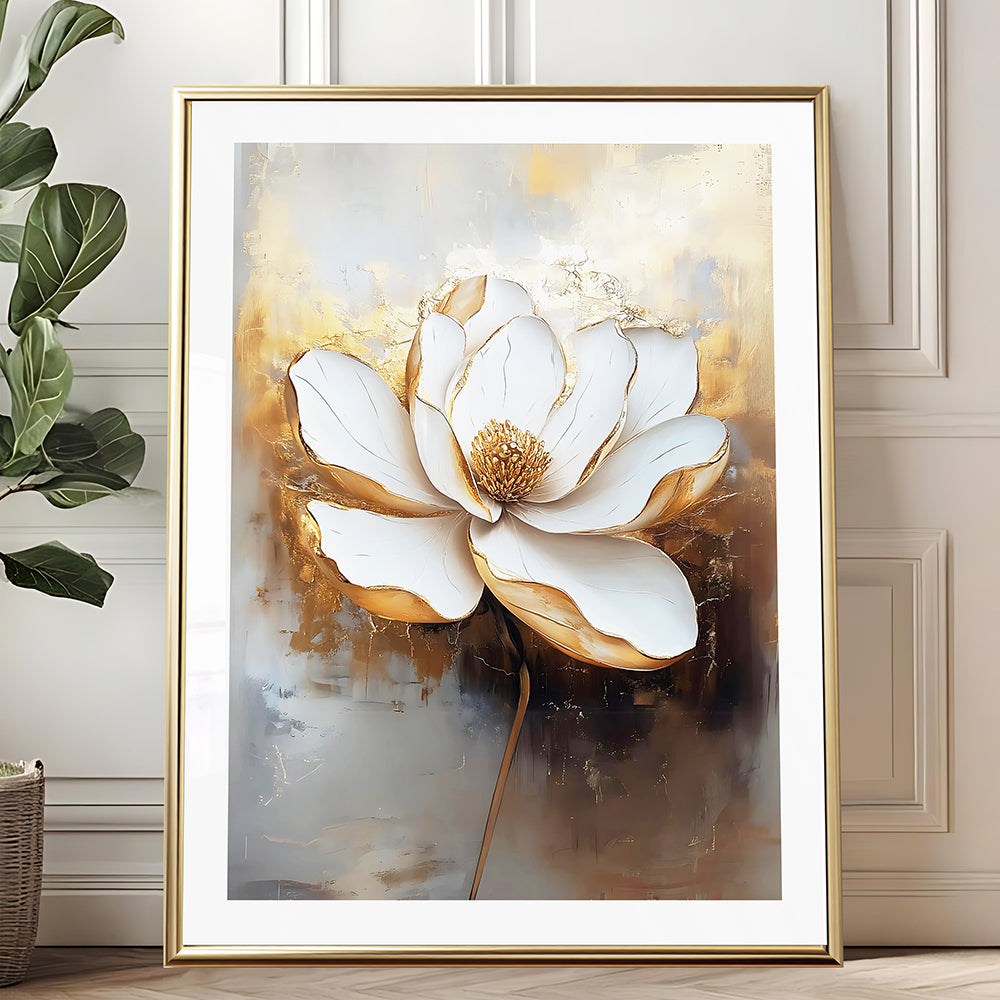 Enkelt guldblomst (B) kunsttryk