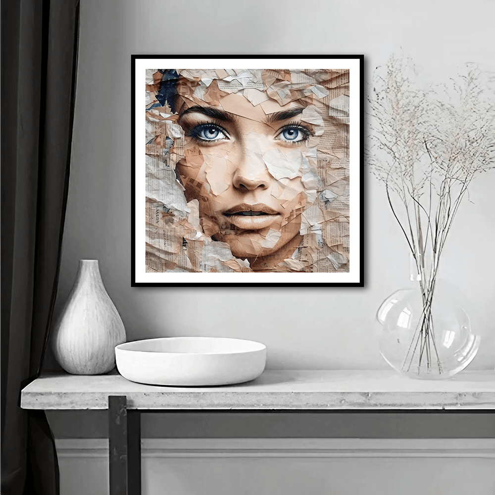 Paper Girl - Abstract Art Print