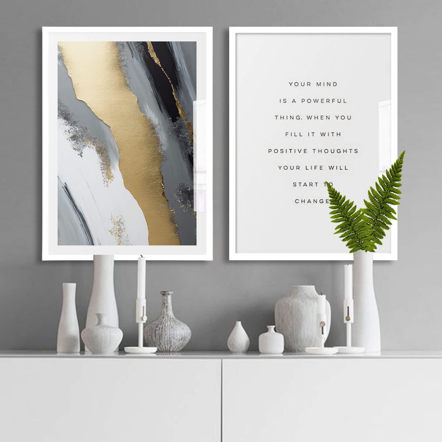 Minimalistischer Gold (1) Abstrakter Kunstdruck