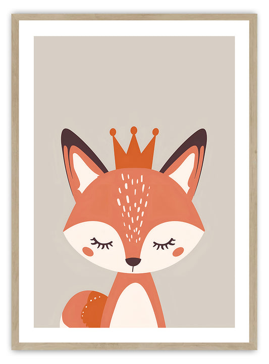 Little Fox (B) Nursery Art Print
