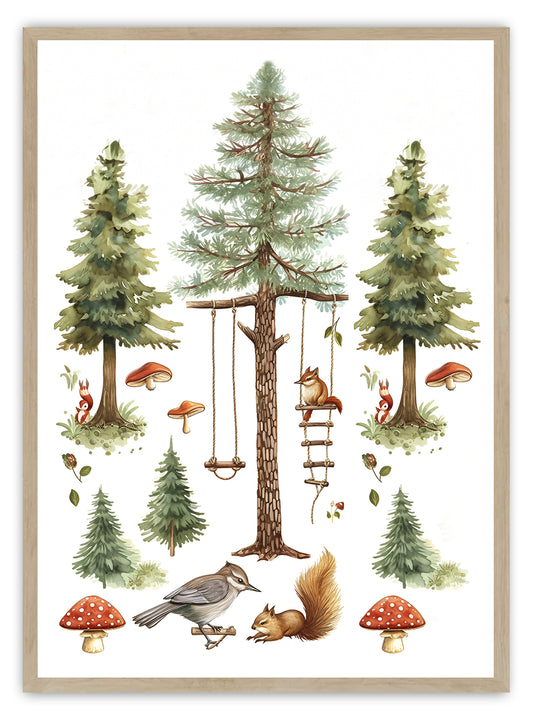 Enchanted Forest, Nursery Art Print