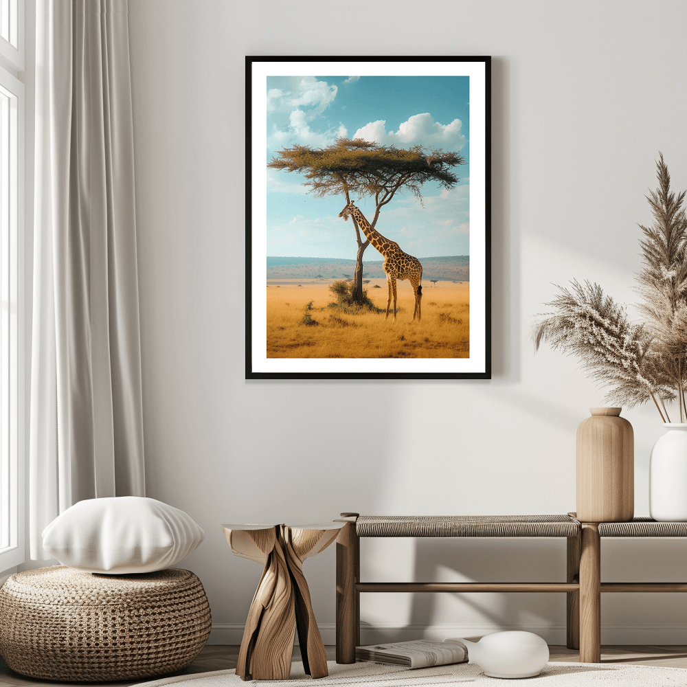 Safari Giraffe Art Print - 2 Colours