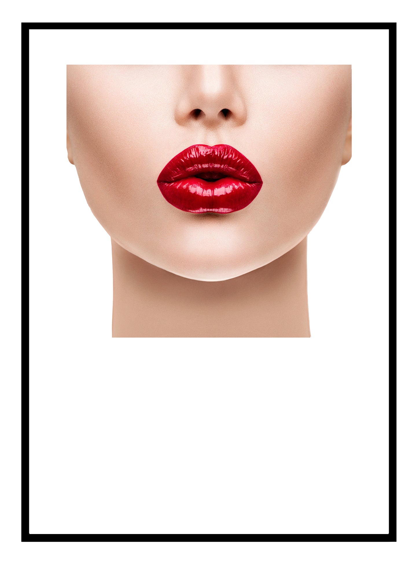Couture Collection: Ruby Lips Fashion Art Print