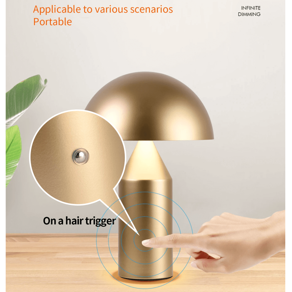 Lamp Bwrdd Madarch Ôl-Fodern - 3 Lliw