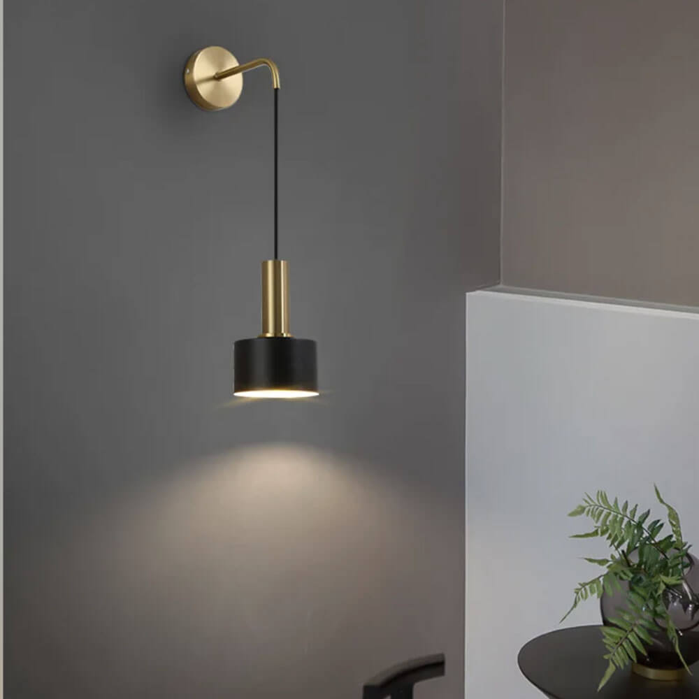 Modernistesch Wandlampe - Schwaarz oder Gold