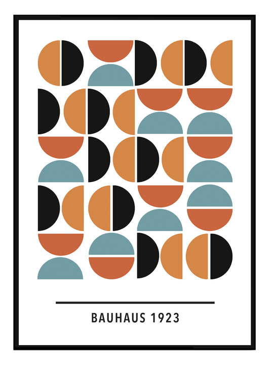 Blue/Orange Bauhaus Art Print