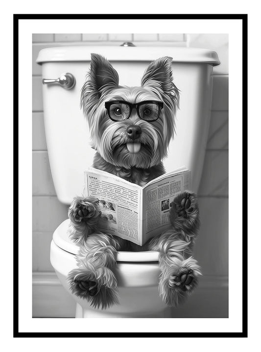Funny Terrier Dog Art Print