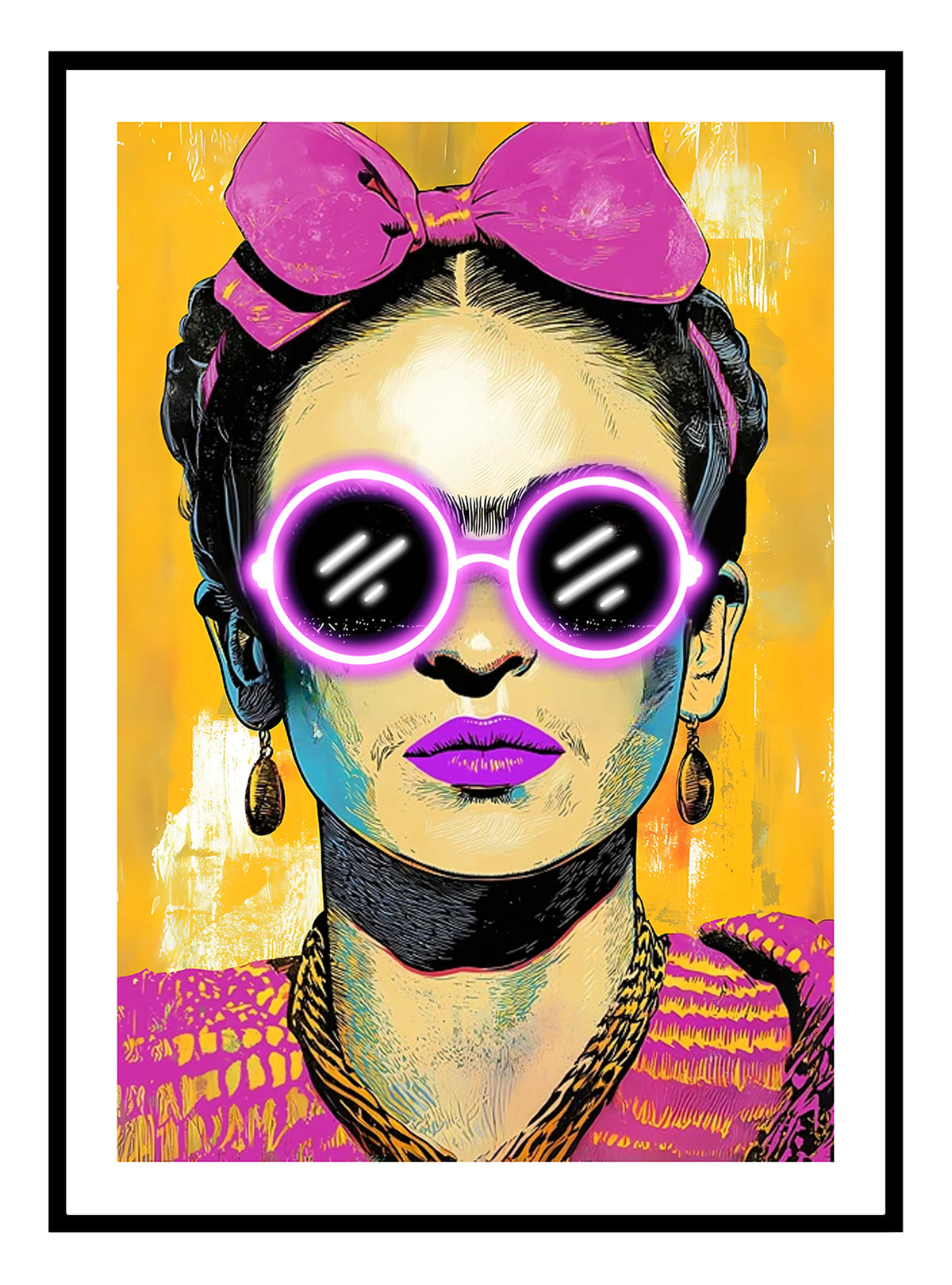 Frieda Kahlo (A) Konschtdrock – 2 Faarwen zur Auswiel