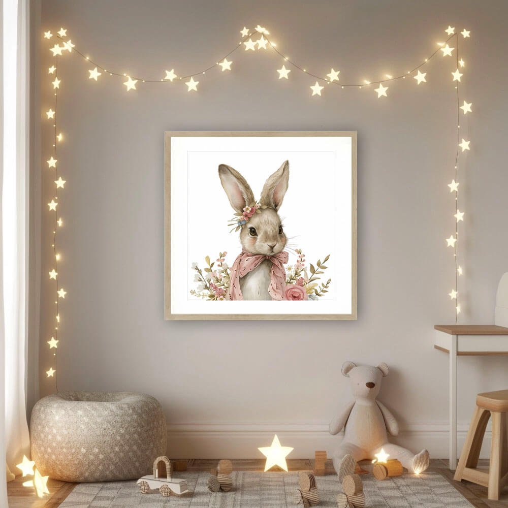 Принт на цвете за зайче