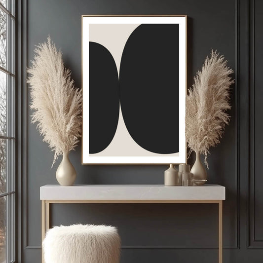 Black Circles Abstract Art Print