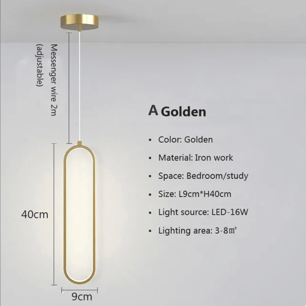 Zäitgenëssesch LED Drop Luuchten - Gold oder Schwaarz