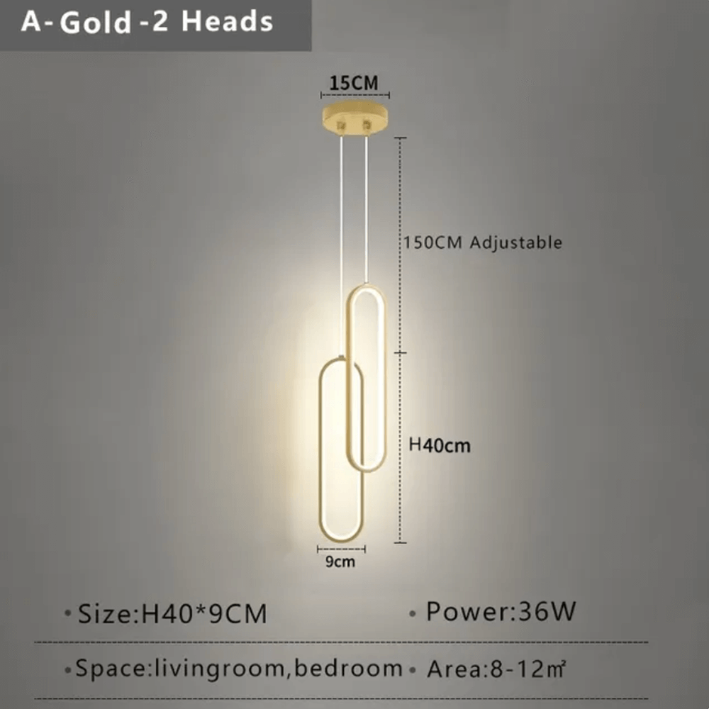 Zäitgenëssesch LED Drop Luuchten - Gold oder Schwaarz