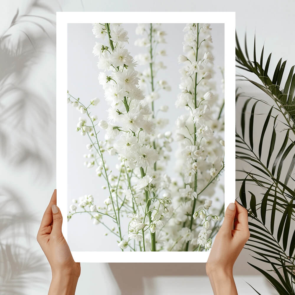 White Foxgloves Art Print
