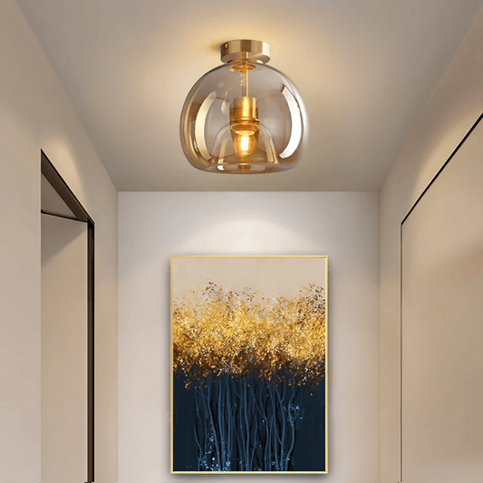Modern Amber glass pendant light, ceiling light