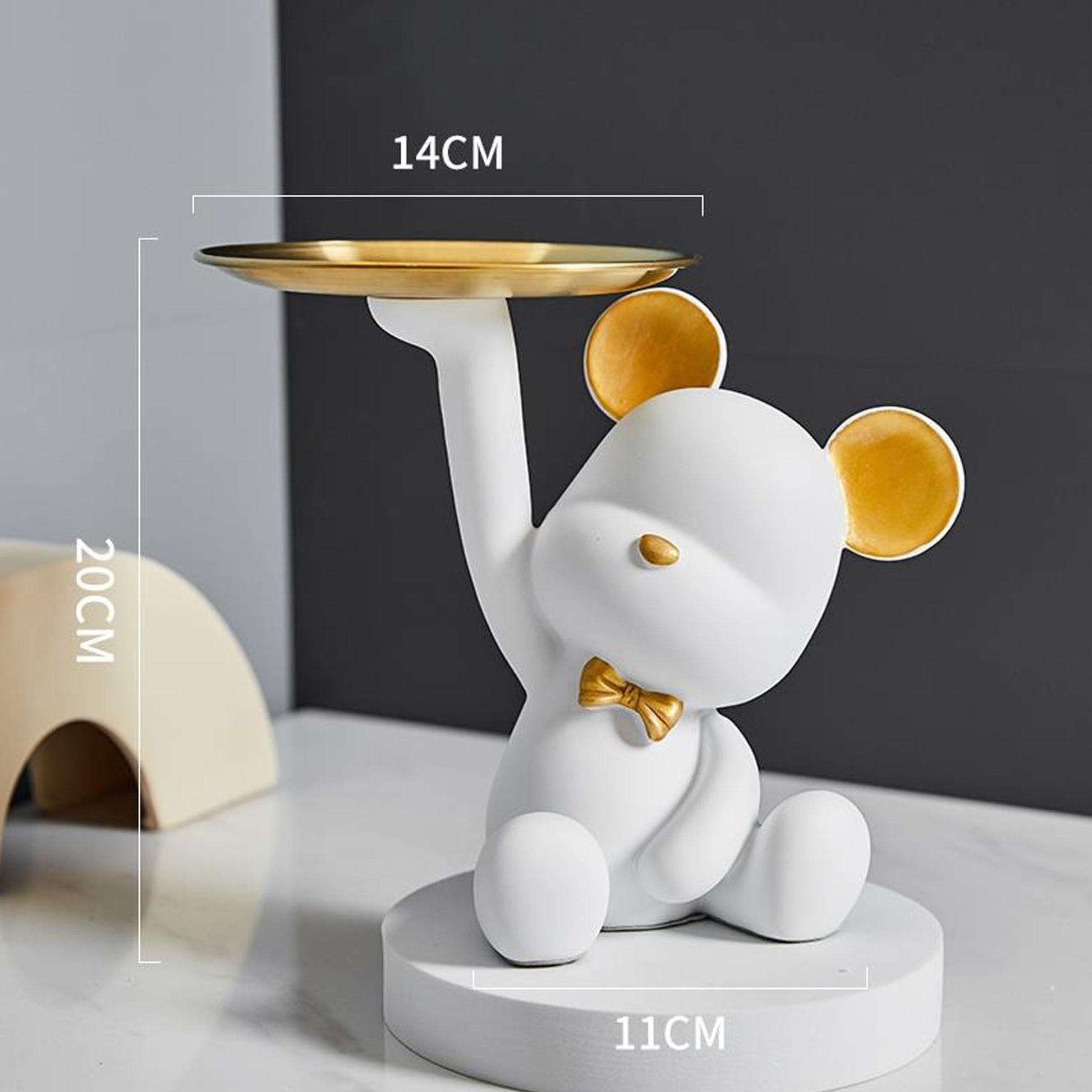 Storage Teddy Tray Ornament - 3 Colours - Jasmine and Jade Interiors