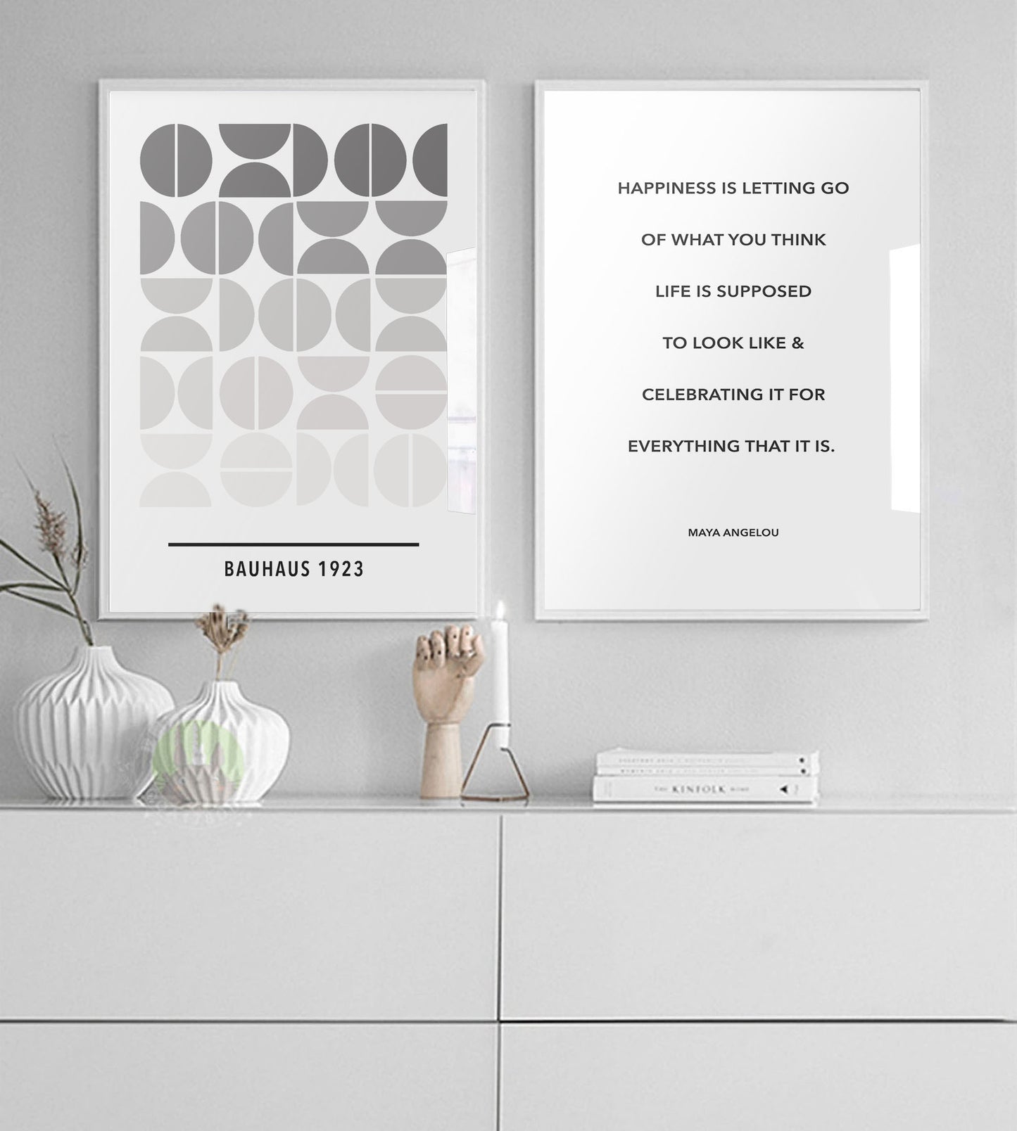 Grey Bauhaus Art Print - Jasmine and Jade Interiors